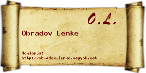 Obradov Lenke névjegykártya